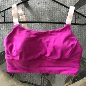 Lululemon magenta sports bra w/ adjustable straps